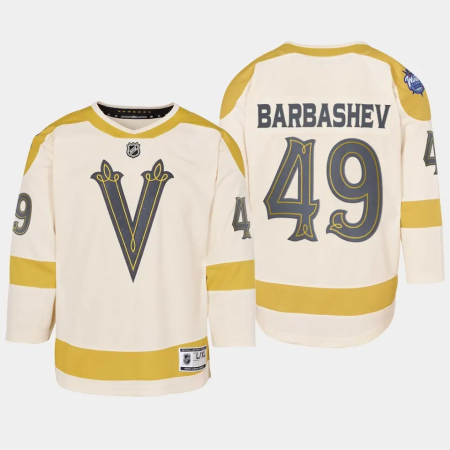 youth vgk ivan barbashev cream 2024 nhl winter classic premier player jersey