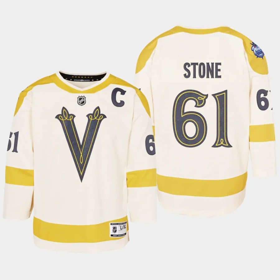 youth vgk mark stone cream 2024 nhl winter classic premier player jersey