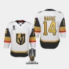 youth vgk nicolas hague white 2023 stanley cup champions away jersey