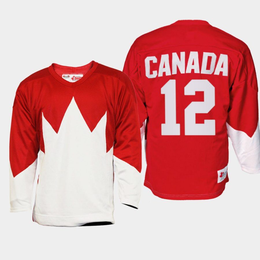 yvan cournoyer canada red 1972 summit series replica jersey