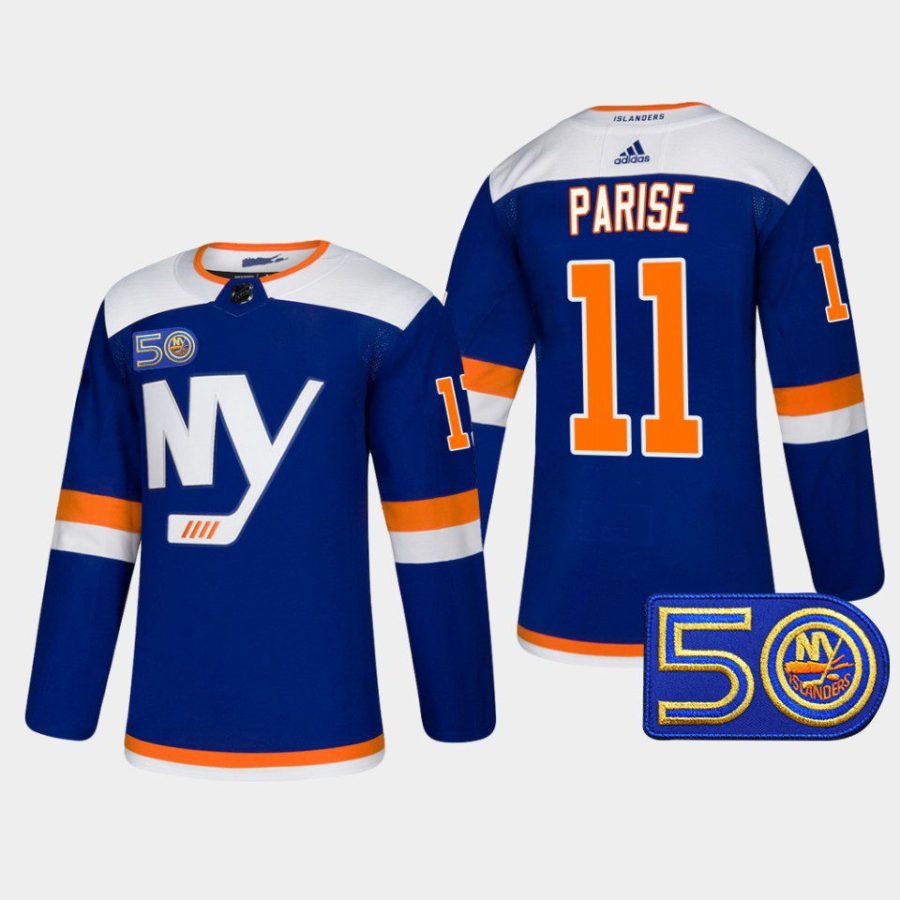 zach parise islanders royal 50th anniversary authentic alternate jersey