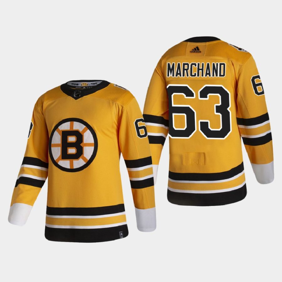 2020 21 brad marchand bruins gold reverse retro authentic pro jersey