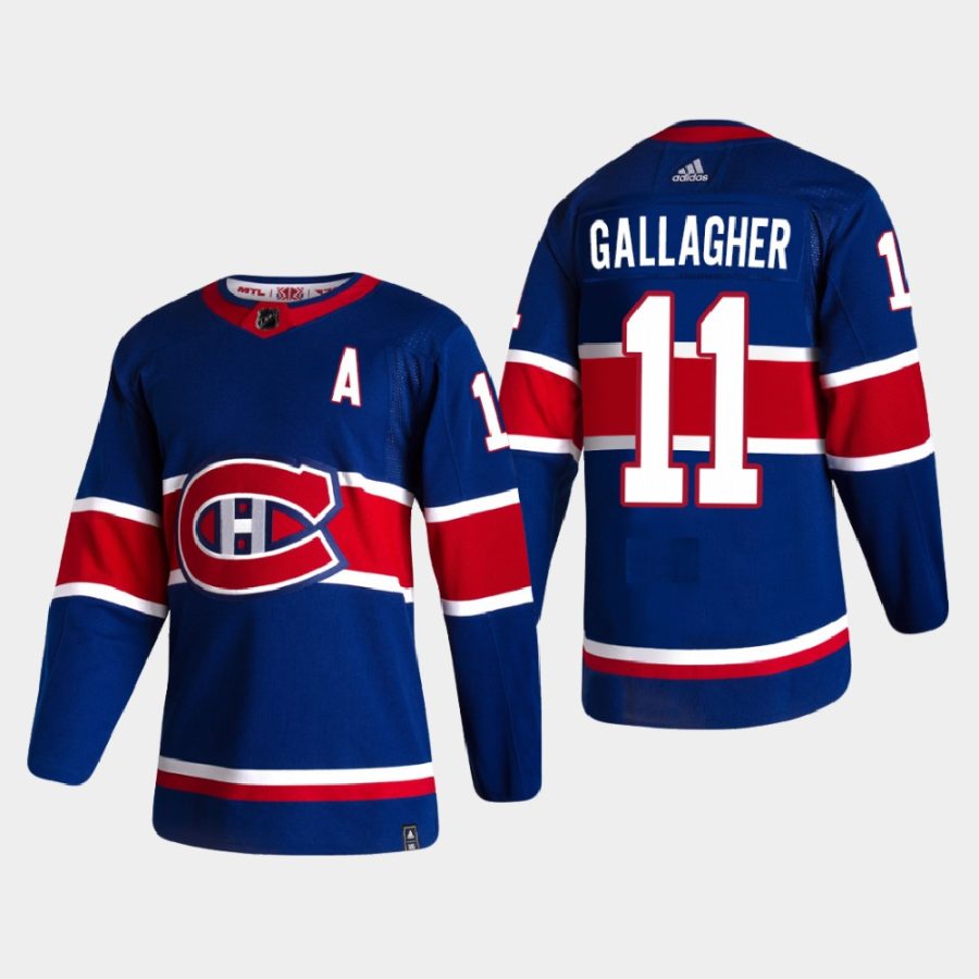 2020 21 brendan gallagher canadiens blue reverse retro authentic jersey