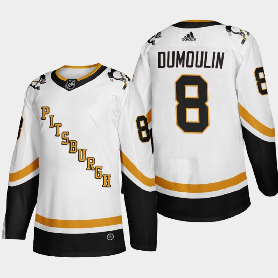 2020 21 brian dumoulin penguins white reverse retro fourth authentic jersey