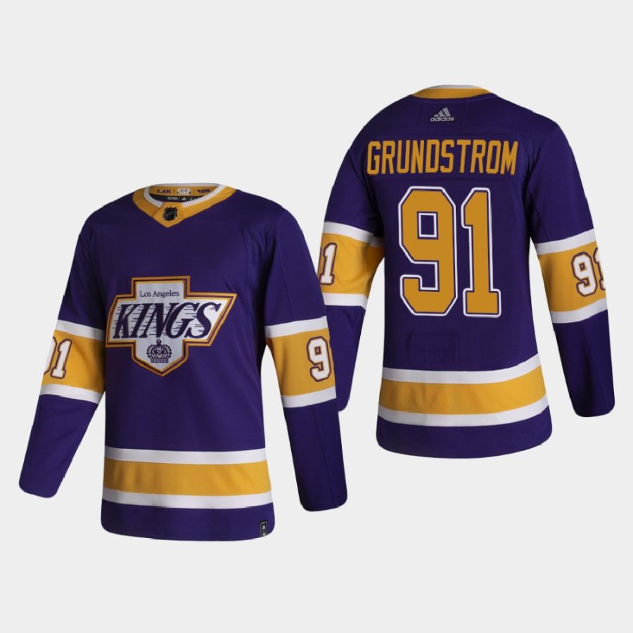 2020 21 carl grundstrom kings purple reverse retro authentic jersey