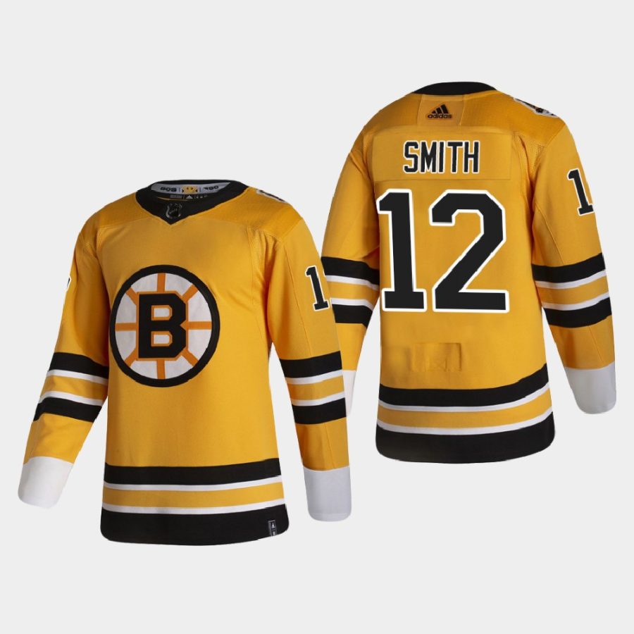 2020 21 craig smith bruins gold reverse retro authentic pro jersey