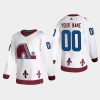 2020 21 custom avalanche white reverse retro authentic jersey