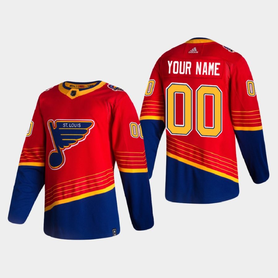 2020 21 custom blues red reverse retro authentic pro jersey