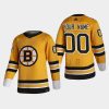 2020 21 custom bruins gold reverse retro authentic pro jersey