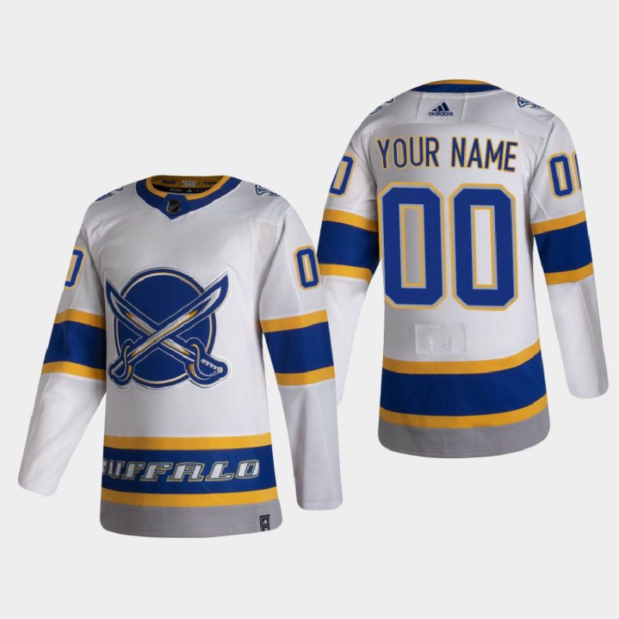 2020 21 custom sabres white reverse retro authentic jersey