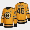 2020 21 david krejci bruins gold reverse retro authentic jersey