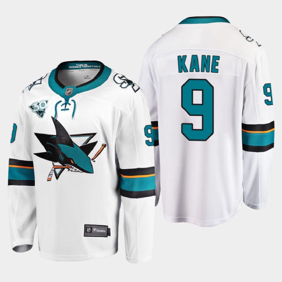 2020 21 evander kane sharks white reverse retro 30th anniversary jersey