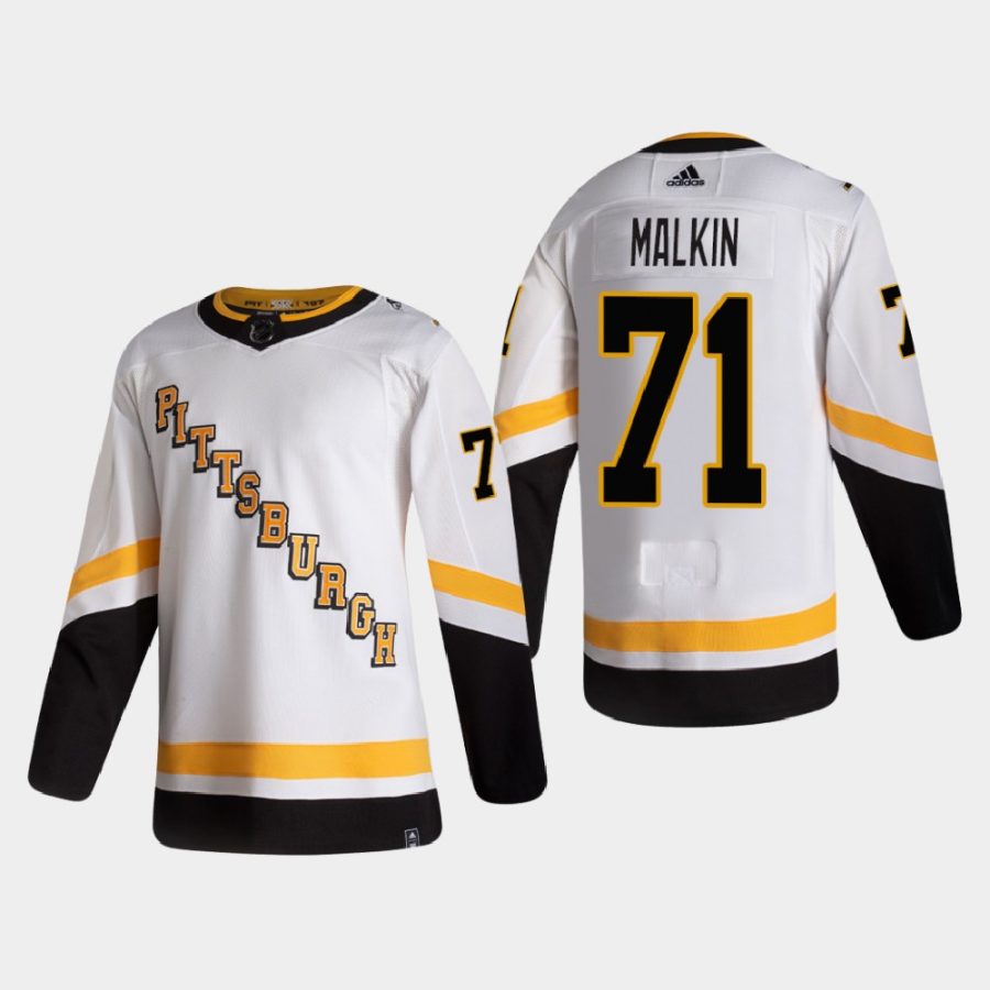 2020 21 evgeni malkin penguins white reverse retro authentic pro jersey