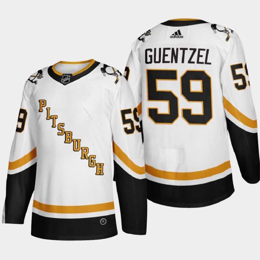 2020 21 jake guentzel penguins white reverse retro fourth authentic jersey