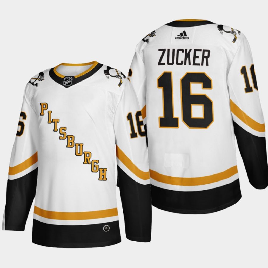 2020 21 jason zucker penguins white reverse retro fourth authentic jersey