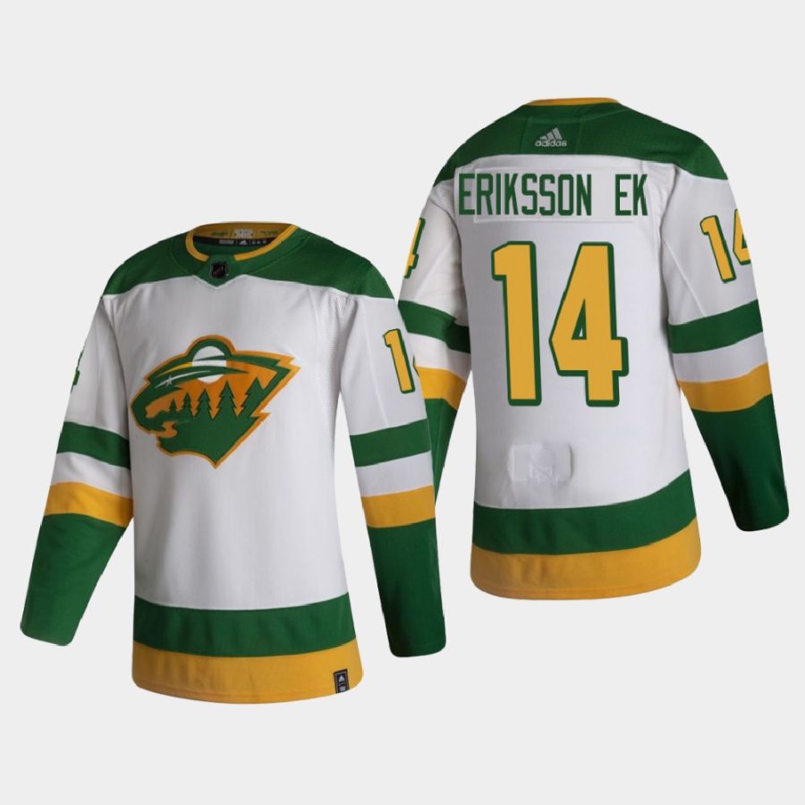 2020 21 joel eriksson ek wild white reverse retro authentic jersey