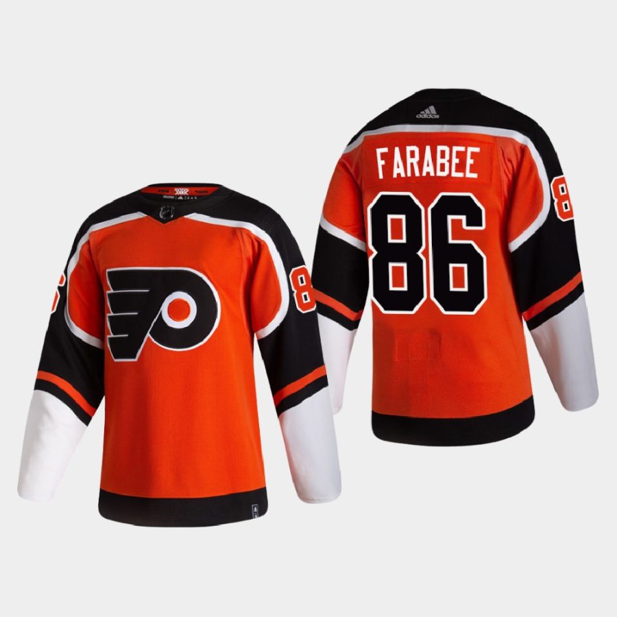 2020 21 joel farabee flyers orange reverse retro authentic pro jersey 0a