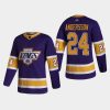 2020 21 lias andersson la kings purple reverse retro authentic pro jersey