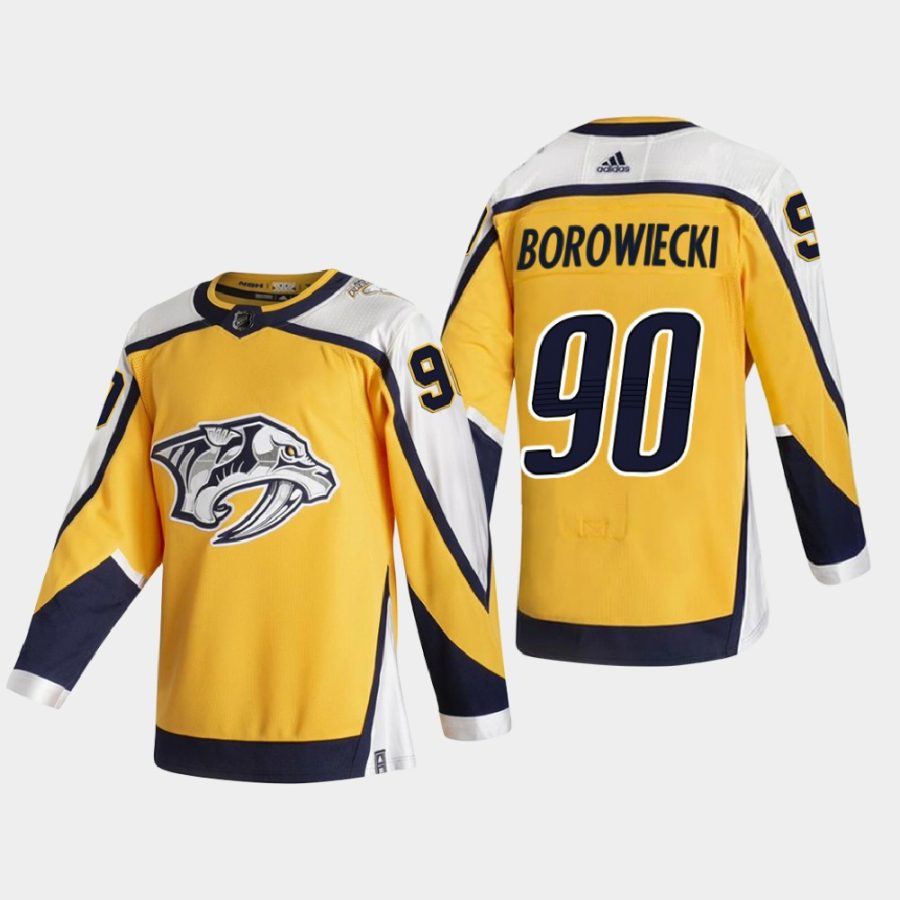 2020 21 mark borowiecki predators gold reverse retro special edition authentic jersey