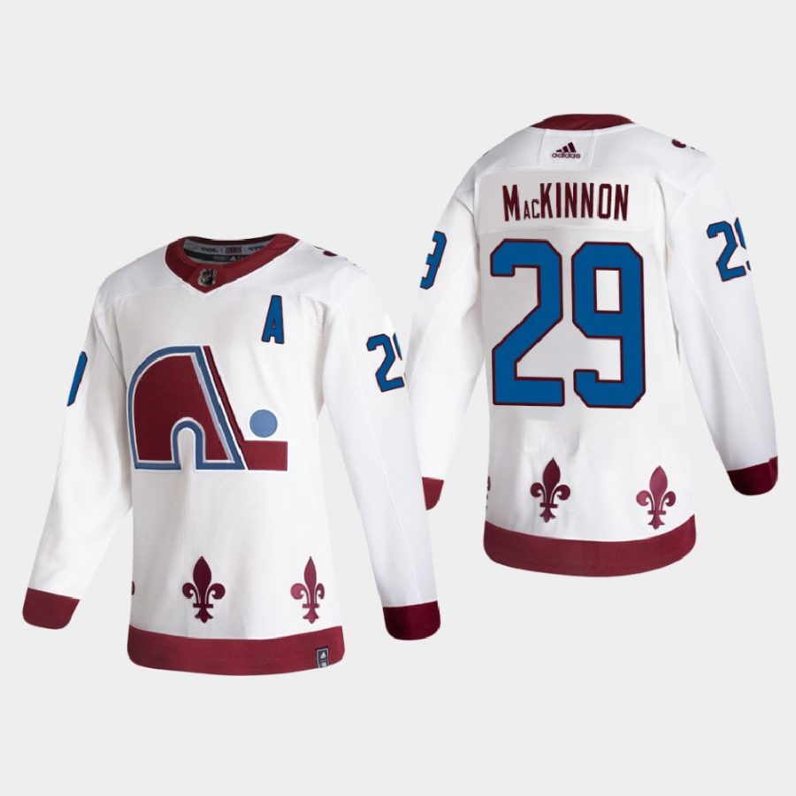 2020 21 nathan mackinnon avalanche white reverse retro authentic jersey