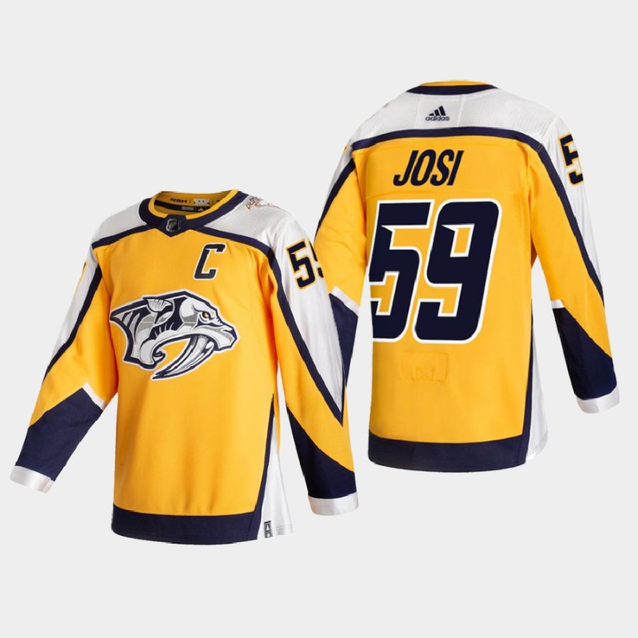 2020 21 roman josi predators gold reverse retro authentic jersey