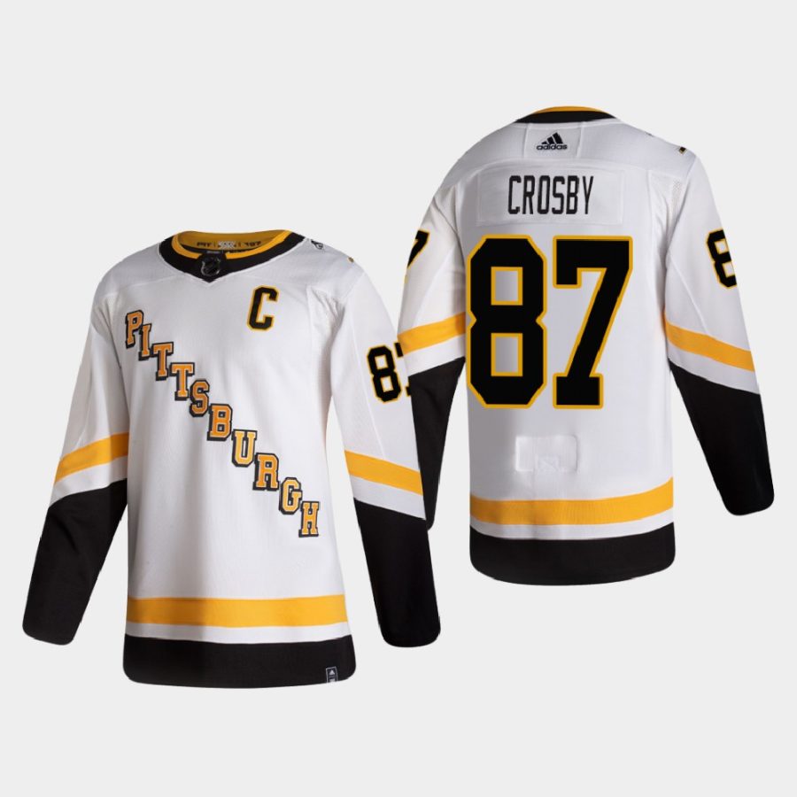 2020 21 sidney crosby penguins white reverse retro authentic pro jersey