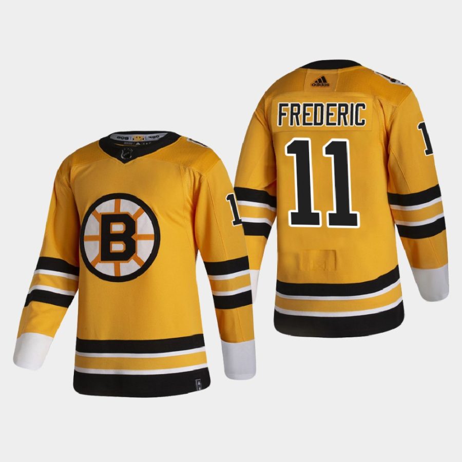 2020 21 trent frederic bruins gold reverse retro authentic pro jersey