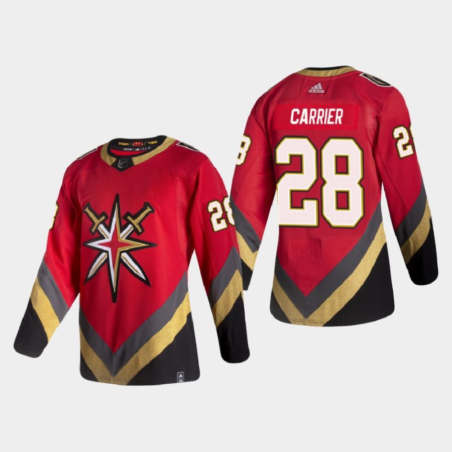 2020 21 william carrier golden knights red reverse retro authentic pro jersey