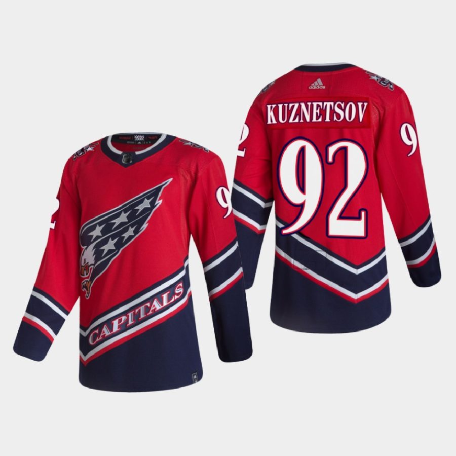 2021 evgeny kuznetsov capitals red reverse retro authentic jersey