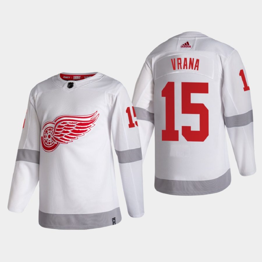 2021 jakub vrana red wings white reverse retro authentic jersey