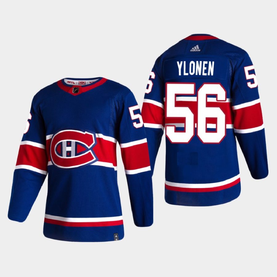 2021 jesse ylonen canadiens blue reverse retro authentic jersey