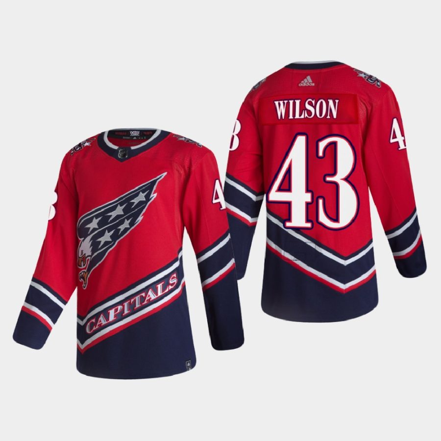 2021 tom wilson capitals red reverse retro authentic jersey