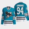 2022 alexander barabanov sharks teal team classics authentic jersey