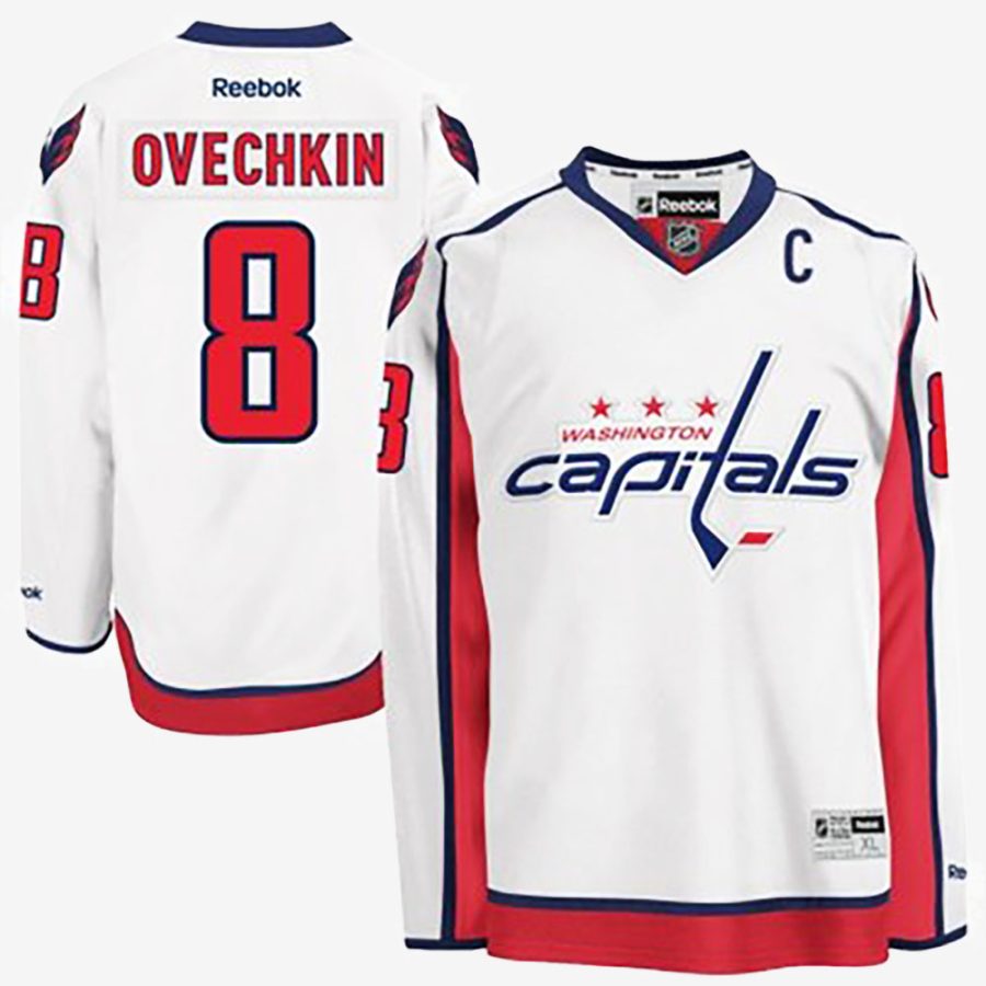 Washington Capitals Ovechkin Away White Hockey Jersey