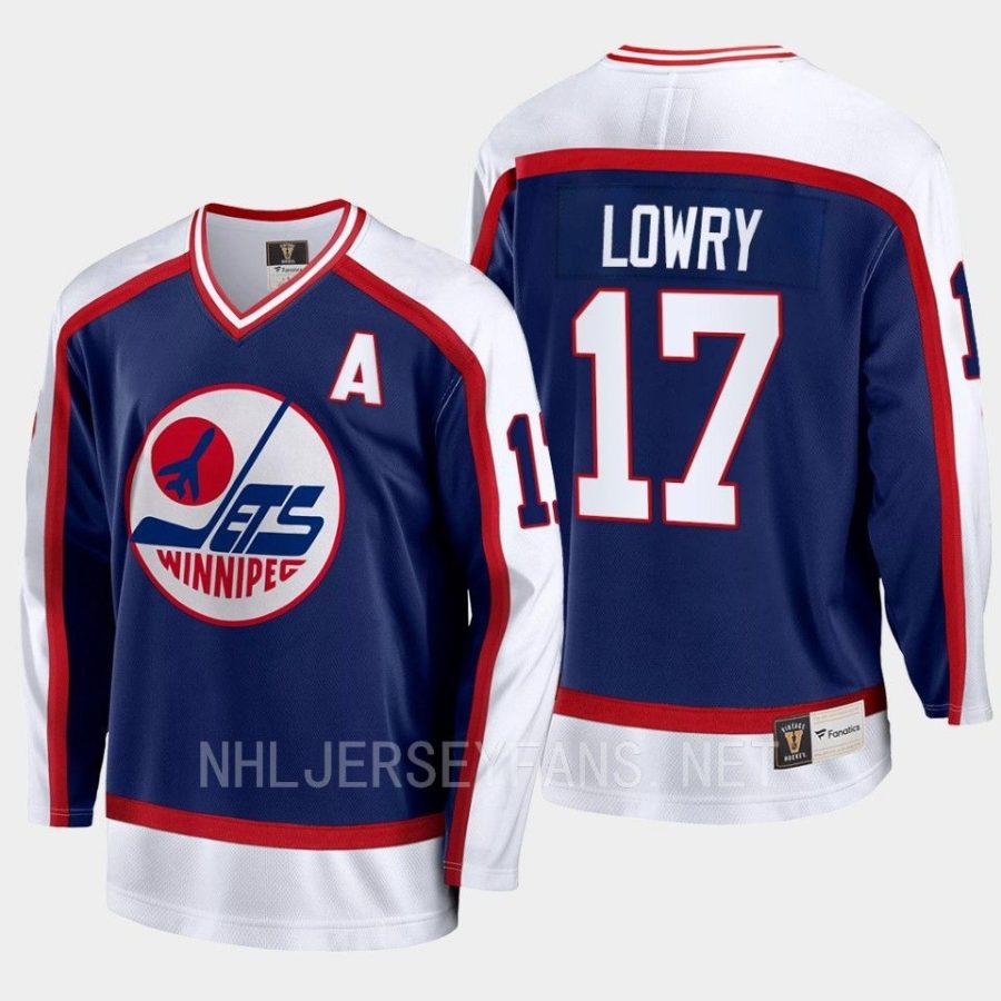 adam lowry jets navy 202290s night vintage jersey