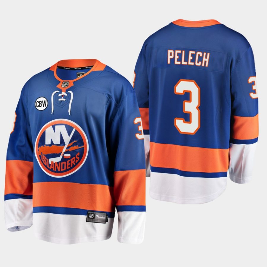 adam pelech islanders royal 2019 home cbw premier jersey