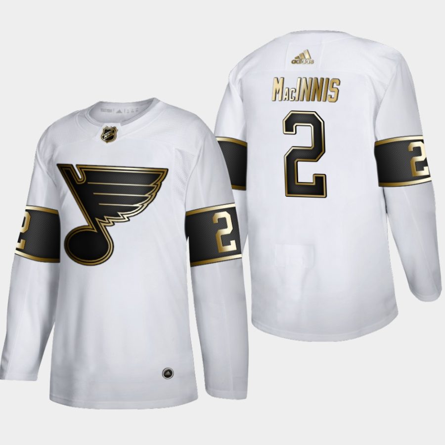 al macinnis blues white nhl golden edition authentic retired jersey