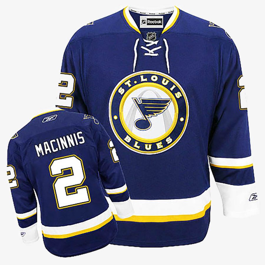 al macinnis navy blue jersey