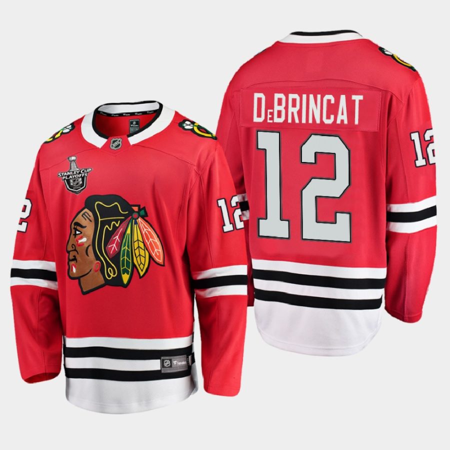 alex debrincat blackhawks red 2020 stanley cup playoffs home jersey