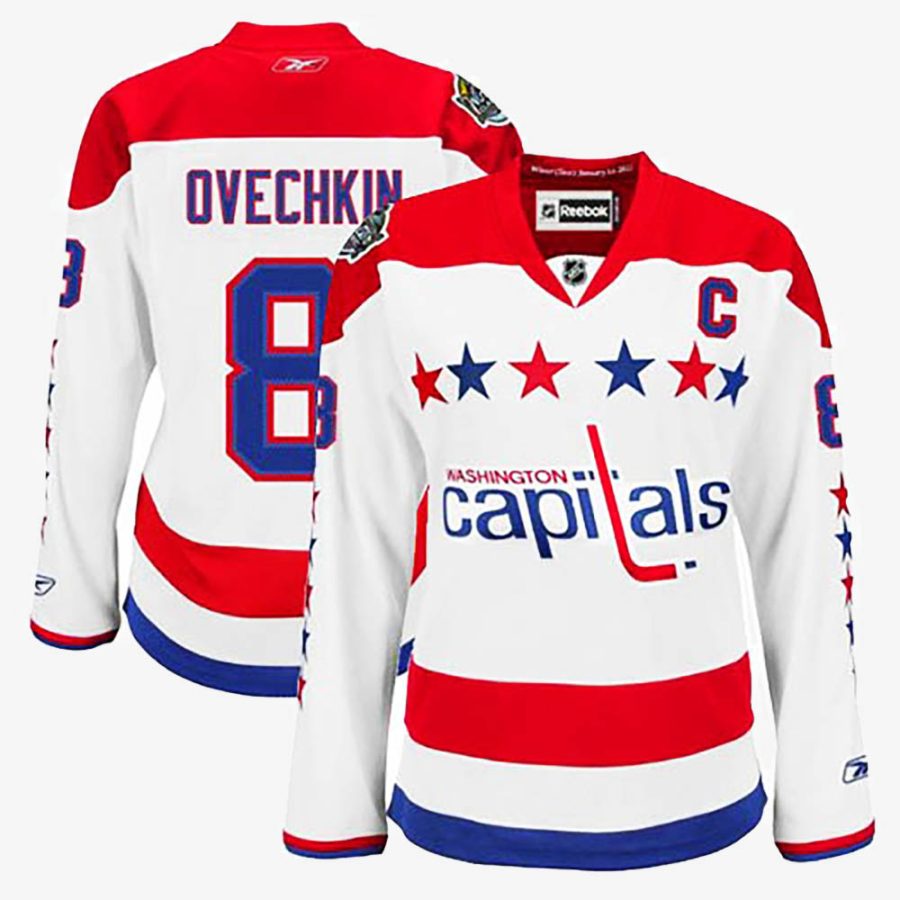 alex ovechkin white women jersey