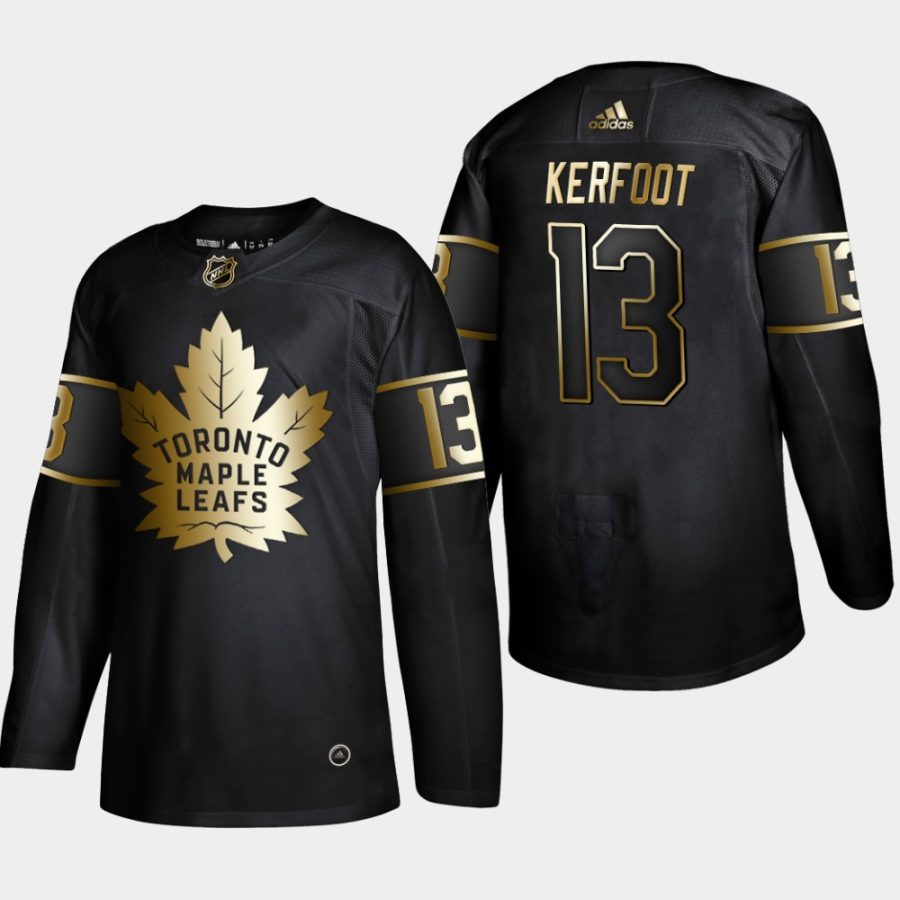 alexander kerfoot maple leafs black nhl golden edition authentic jersey