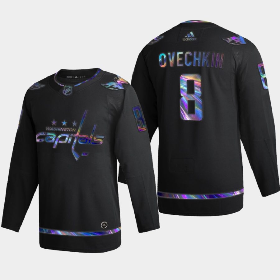 alexander ovechkin capitals black iridescent holographic authentic jersey