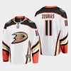 anaheim ducks trevor zegras away breakaway player jersey white