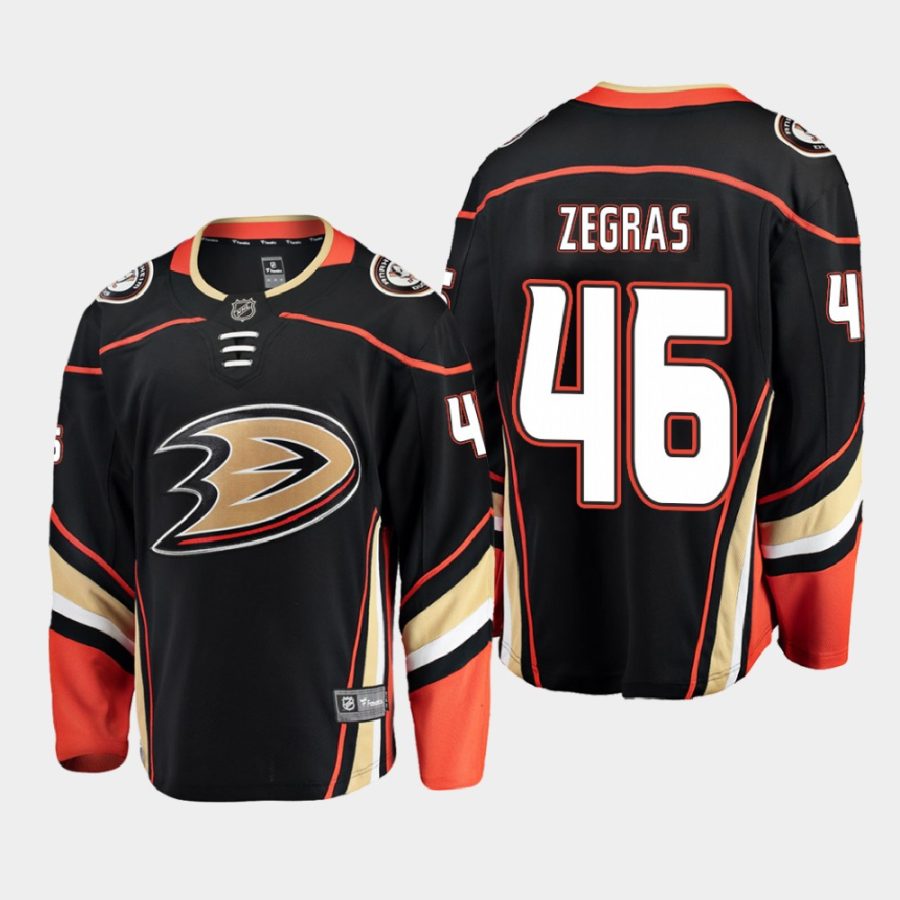 anaheim ducks trevor zegras home 2021 breakaway jersey black