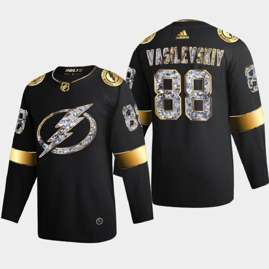 andrei vasilevskiy lightning black 2022 stanley cup playoffs diamond edition authentic jersey