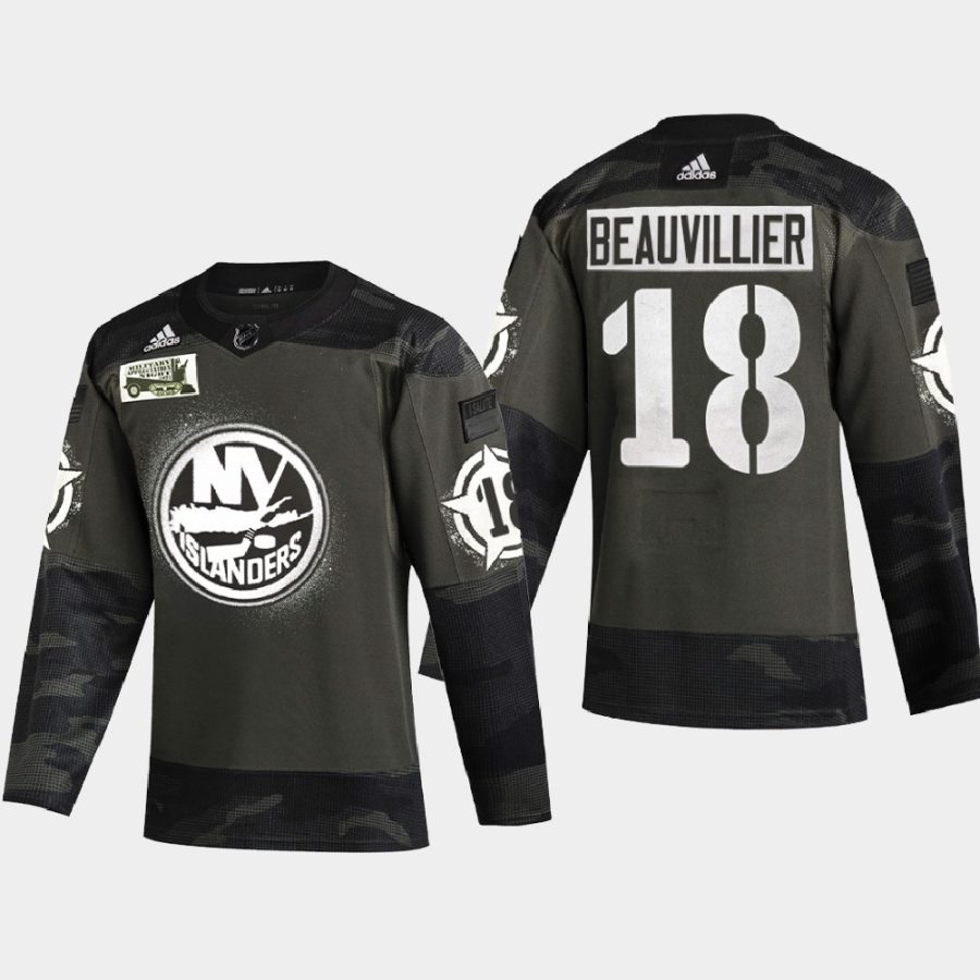 anthony beauvillier islanders camo 2021 military appreciation night jersey