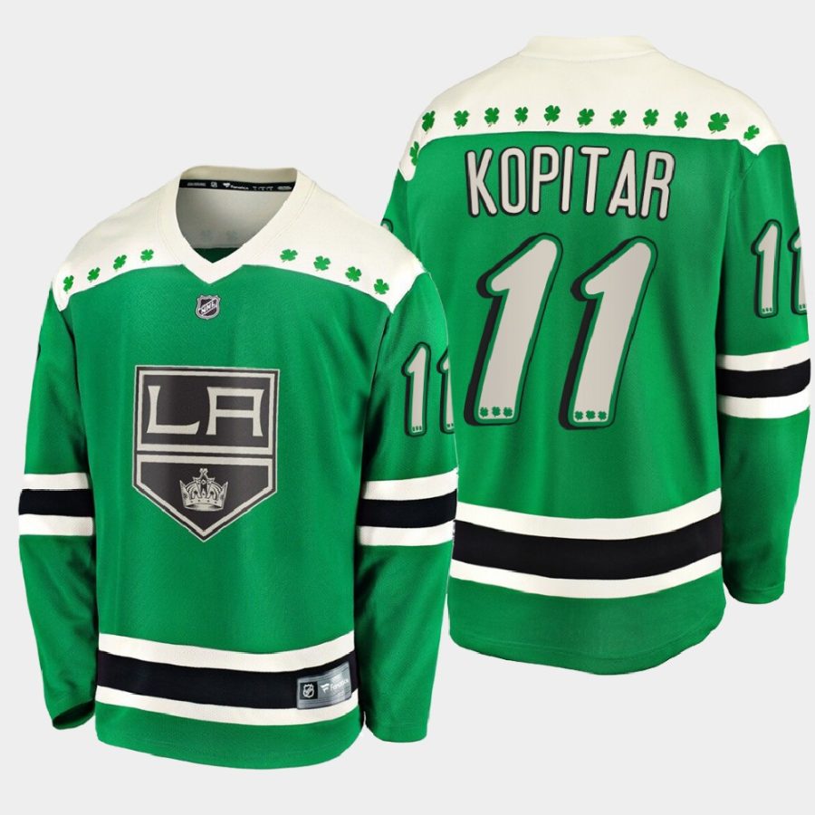 anze kopitar kings green 2021 st. patricks day jersey