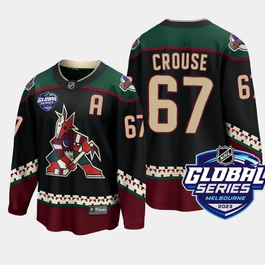 arizona coyotes lawson crouse 2023 global series home jersey black