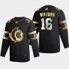 austin watson senators black authentic golden limited edition jersey