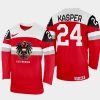 austria hockey marco kasper 2022 iihf world championship away jersey red